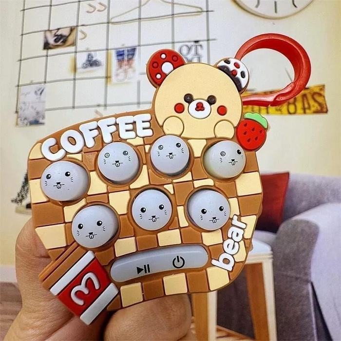 {BG} Game Pot It Electric Mainan Gantung Kunci Pop it Mini Game Karakter / Mainan Anak Gantungan Kun