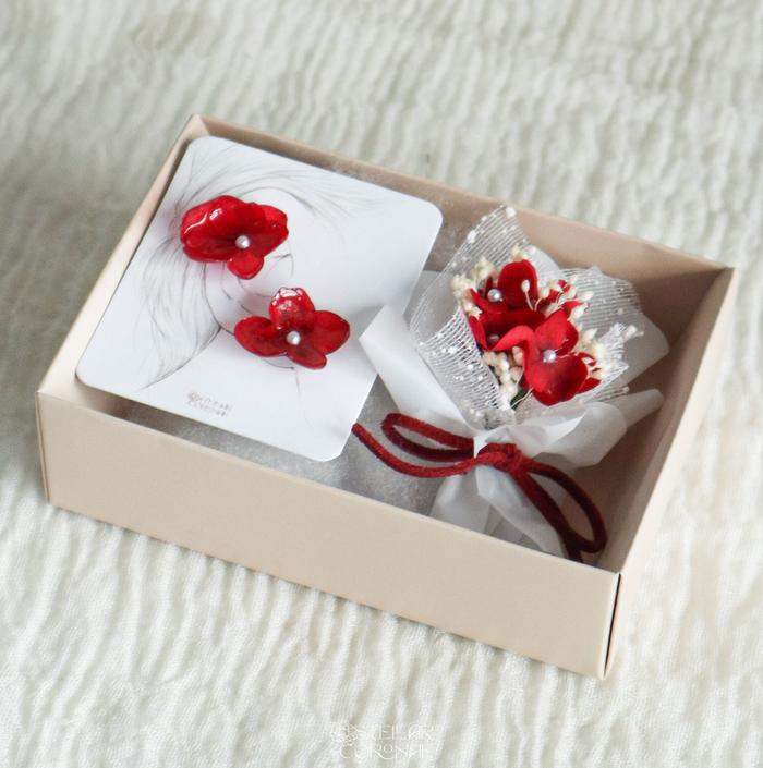 Petite Love Package | Hydrangea Studs | Anting Bunga Asli | Hadiah | Kado Valentine | Bouquet Bunga 