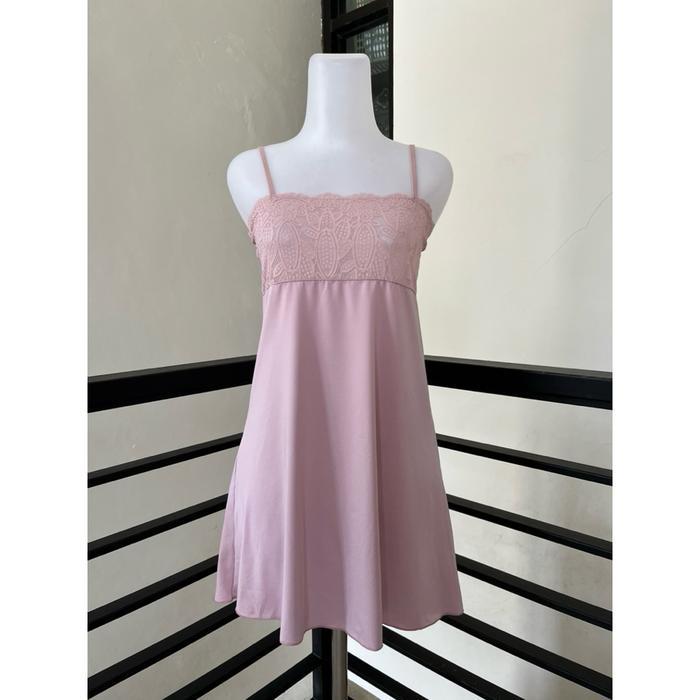 St.Yves LINGERIE DRESS HITAM SIZE M L XL DASTER TIDUR WANITA