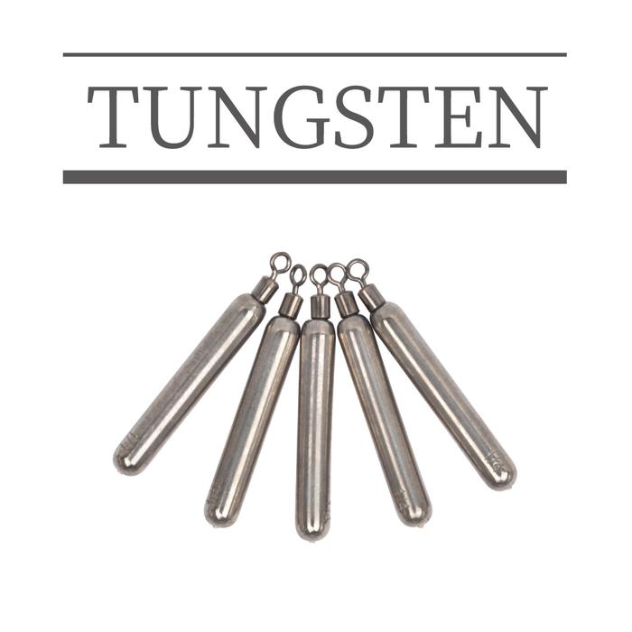 MUUNN 10PCS Fishing Sinker Tungsten Sinker,Skinny Drop Shot