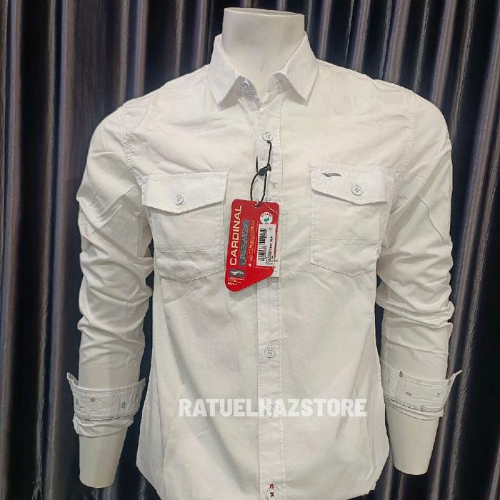 KEMEJA CARDINAL JEANS PUTIH ORIGINAL Slim Fit