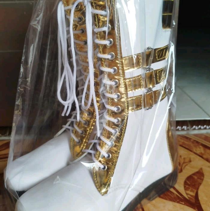 Sepatu Mayoret Cowo Terbaru Putih Gold Boots Shoes Pria
