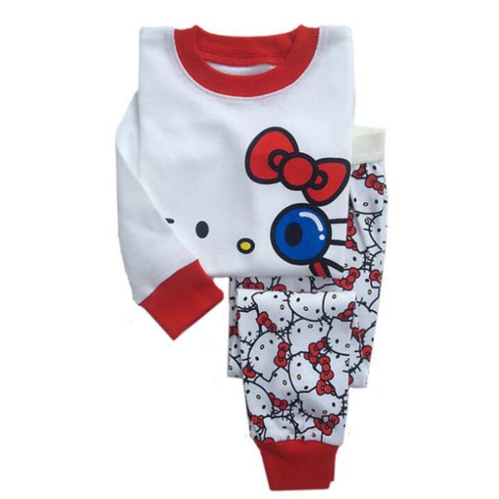 New Kids Pajama Set Cotton Soft minnie Print Loungewear Long Sleeve Pjs Sleepwear for Toddler Boys G