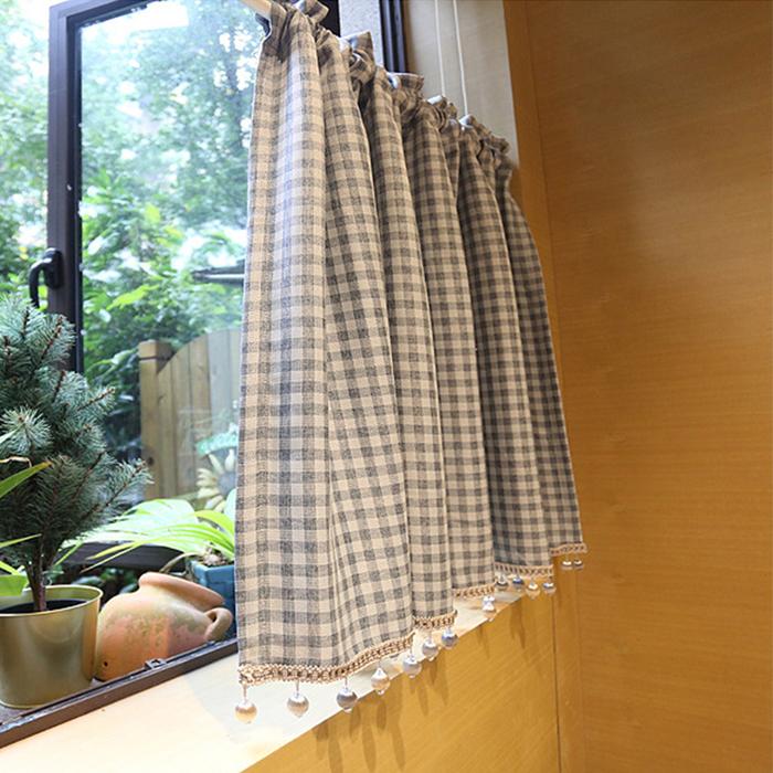 Boho Pom Pom Valances Modern Farmhouse Kitchen Curtain Topper Country