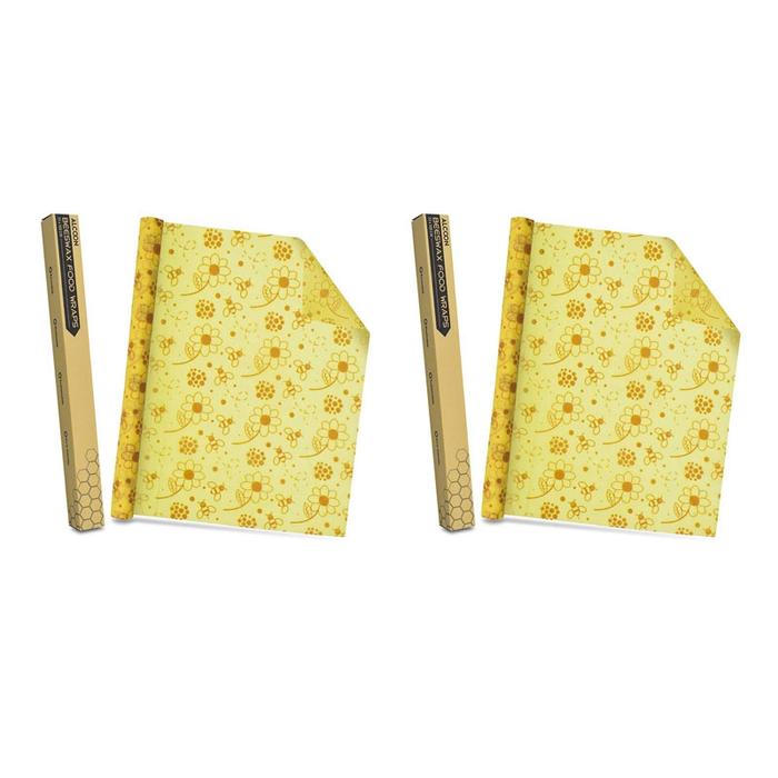 2X Beeswax Food Wrap Roll Reusable Bee's Wrap Reusable Plastic Wrap