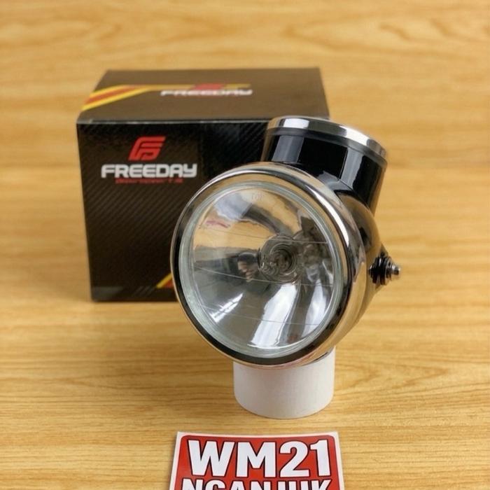￼BATOK LAMPU DEPAN SET CD90 CD 90 FREEDAY PLUS BOHLAM & REFLEKTOR - HEADLAMP SET CLASSIC CHROME PREM