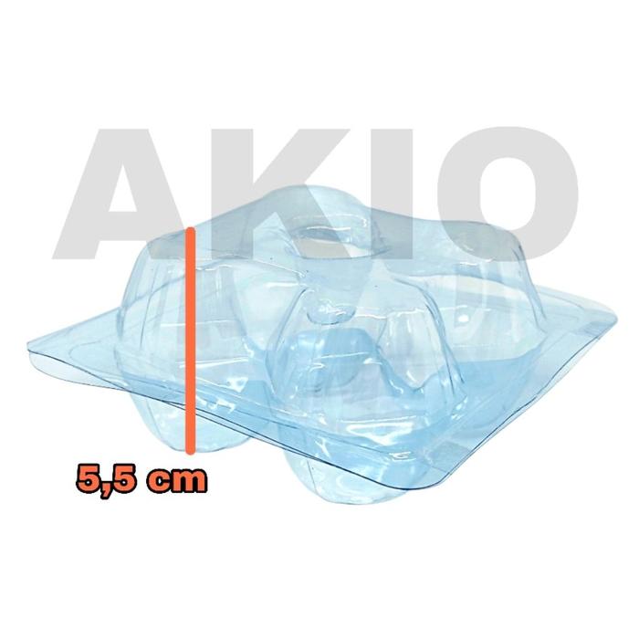 Safitiri Mika Plastik Kotak Bening Telur Telor Isi 4 Egg Tray Wadah Tebal Glx Tl04 50 Pcs Ayam Bebek