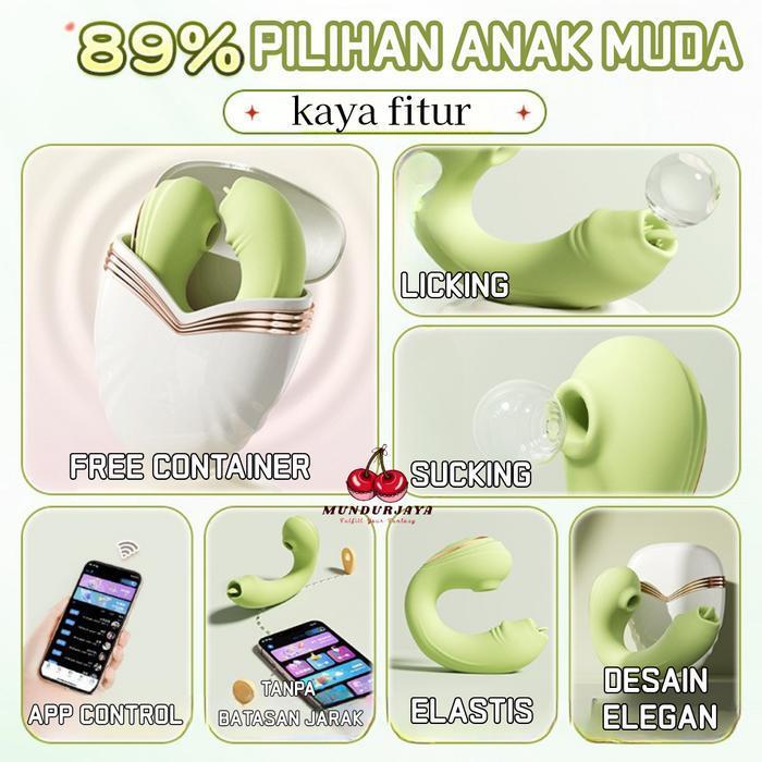 Funira Airy Produk~ Lilo Mira App - 4In1 Licking Vibrating Sucking Pleasure Toy App Control Wearable
