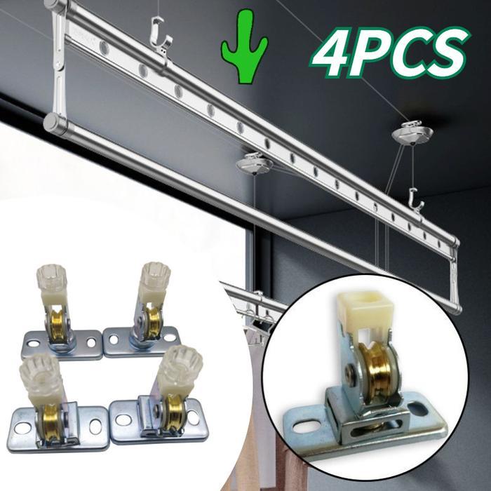 new - 4buah katrol kerekan jemuran pulley kerekan jemuran kecil katrol jemuran lifting mini pulley u