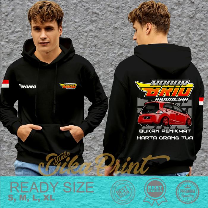 Jaket Hoodie Modification Mobil Honda Brio Indonesia