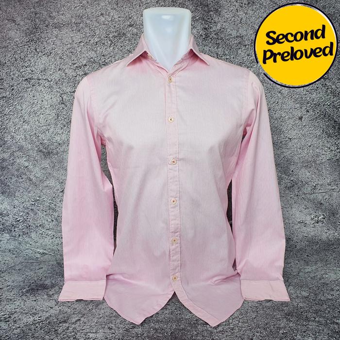 Baju Kemeja Panjang TM LEWIN - Size M / Lebar 52 cm - Original - Second