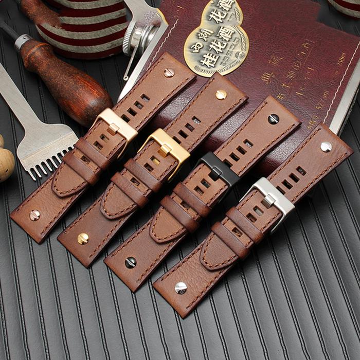 watchband 28mm Genuine leather bracelet watch strap wristwatches band for DZ7193 DZ7214 DZ7311 DZ731
