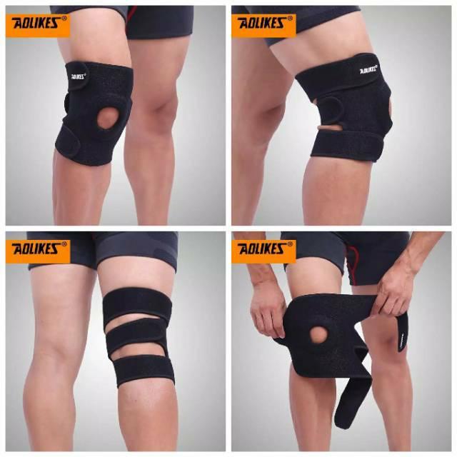 Original Kneepad Aolikes 3 Strap Adjustable Aolikes Pelindung Deker Lutut Knee Pad Knee Support