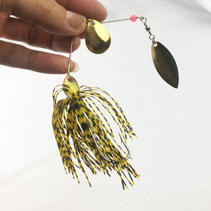 10pcs Spinnerbait Fishing Lure Hard Buzz Flash Baits Spinner Spoon