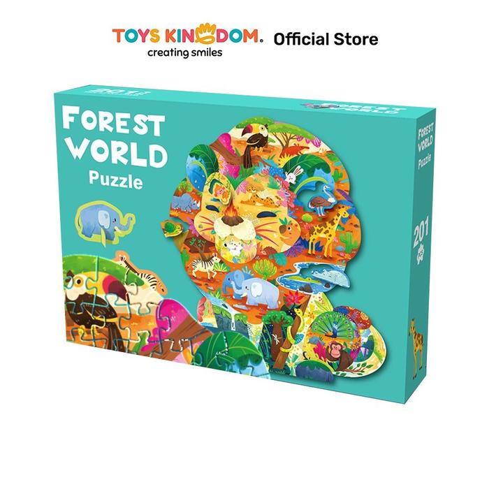 Toys Kingdom Kiddy Fun Forest World Puzzle Set 200 Pcs - Mix Kids Toy Toys Mainan Susun Benda Kartu