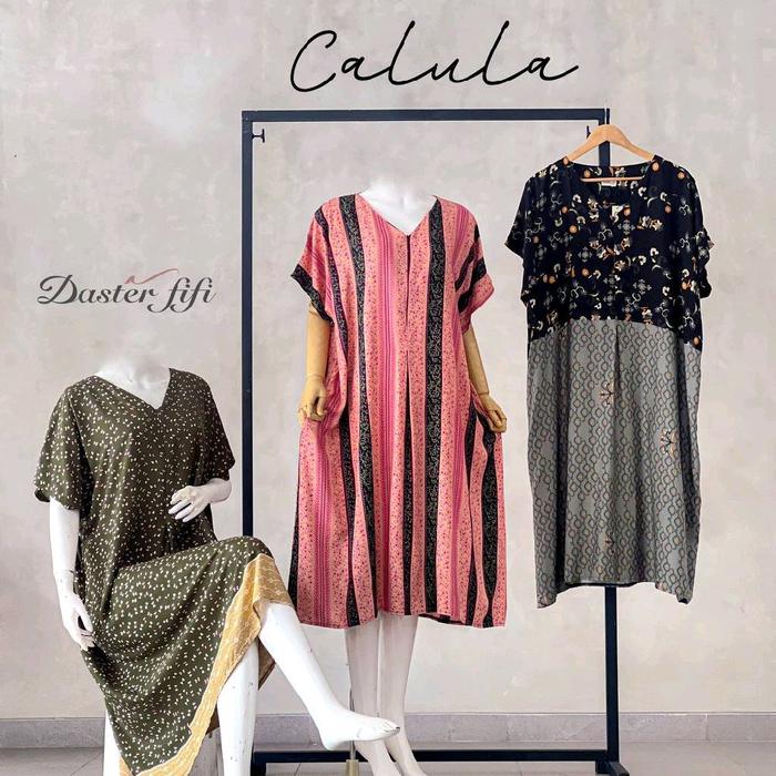 665 Calula by Daster Fifi / Daster Midi Katun Rayon Viscose Premium / Homedress Katun Rayon Viscose
