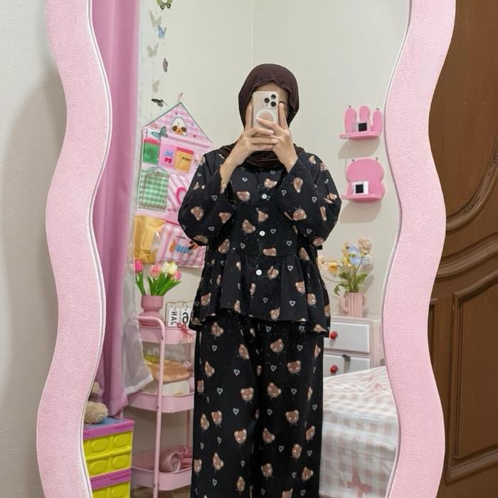 Al Mahyra One Set Pajamas Piyama Cantik dengan Desain Lucu dan Nyaman untuk Tidur