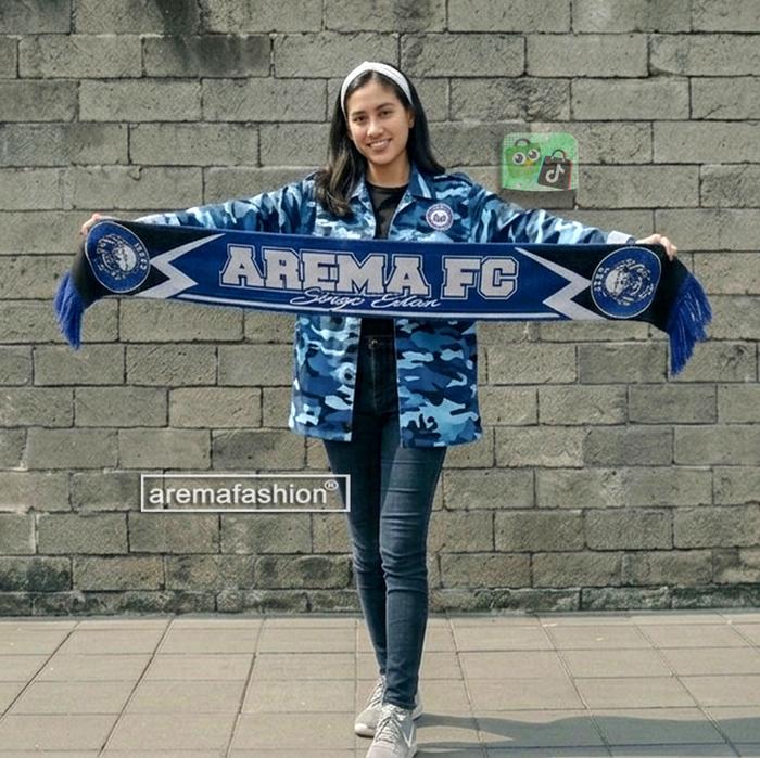 Syal Arema Indonesia PANJANG 1,5 METER LEBAR 18 CM aremafashion