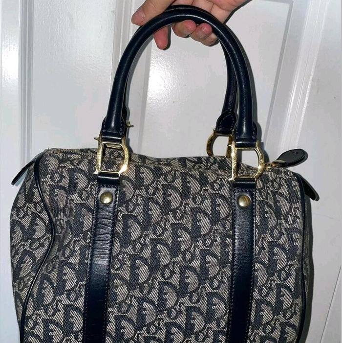 Christian Dior Bag Dior Trotter Canvas Blue