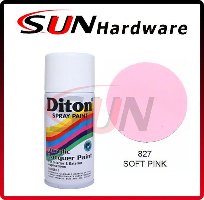 Pilox DITON 300 cc Soft Pink 827 Pilox Pylox Cat Semprot Solid Pink Muda Gloss