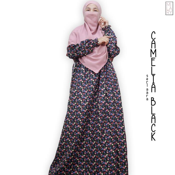 MILARY - Camelia Dress Gamis Daster Homedress Baju Muslim Katun Jepang Premium