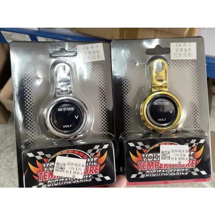 Voltmeter Aki Digital BULAT Led Plus Breket Dudukan Spion Volt Meter Universal Nmax Aerox Scoopy