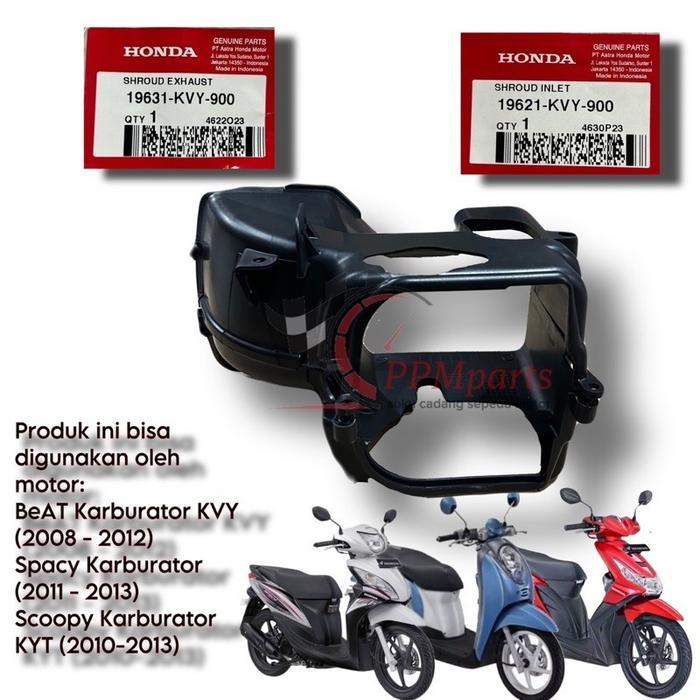 Cover Mesin Atas Bawah Beat Karbu/ Scoopy Karbu/ Spacy Karbu IN & EX Original 19631KVY900 19621KVY90