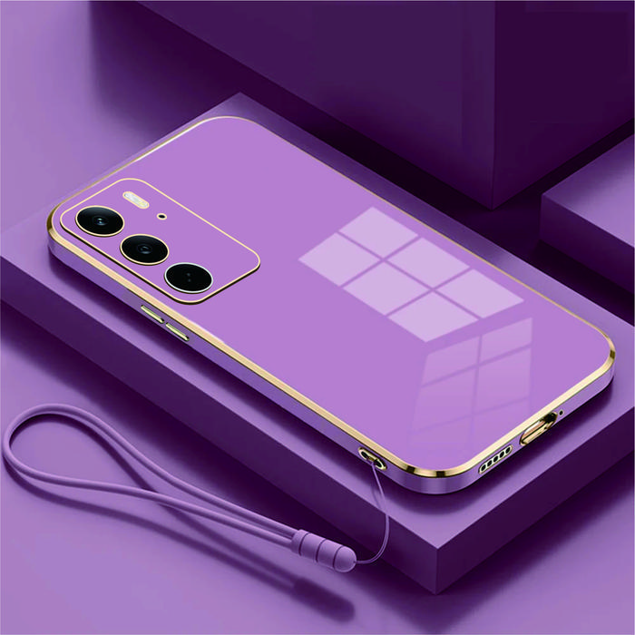 Casing Untuk Hp Realme C75 C75X C71 C73 Plating Tpu Silicont Case Free Lanyard Promo