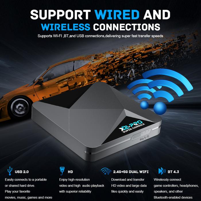 KINHANK Super Console X2 Pro Game Box Retro Video Game Console TV Box