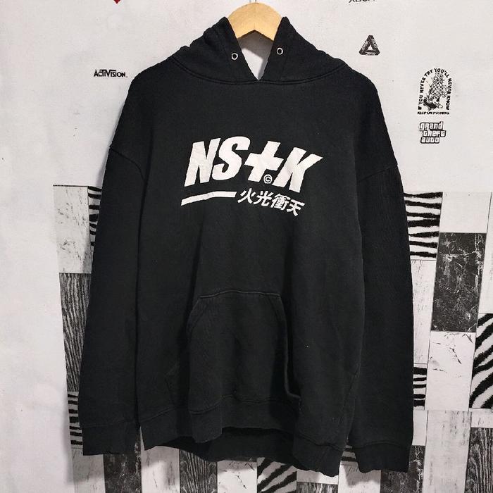 Sweater Hoodie Nasty Kick Likefury Big art Depan dan Belakang warna Hitam