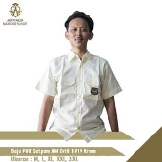 Baju PDH Satpam AM Drill 1919 Krem