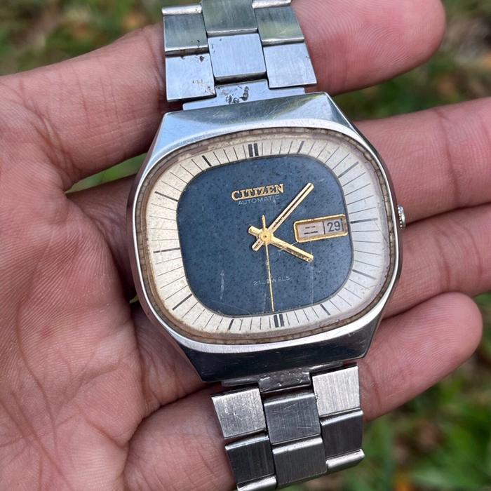 jam vintage Citizen 8200A Telur TV Automatic Japan Rare jadul kuno antik fashion pria wanita classic