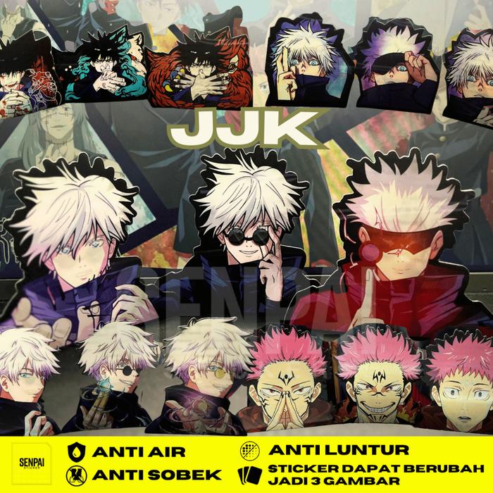 Jujutsu Kaisen SENPAI STICKER Stiker Anime 3D TER MURAH Gojo Nanami Yuji Sukuna Geto Nobara Yuta Tog
