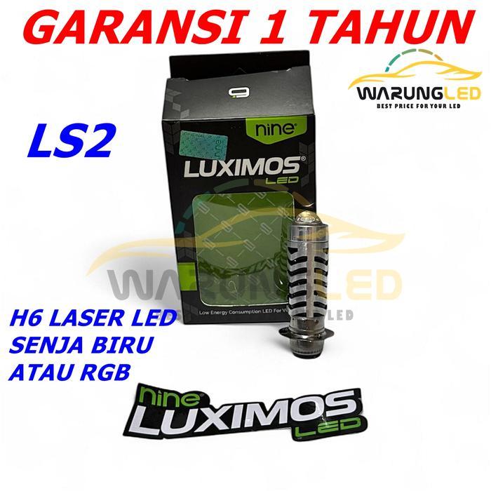LAMPU LED MOTOR ORIGINAL H6 9NINE LUXIMOS LED LS 2 PUTIH KUNING