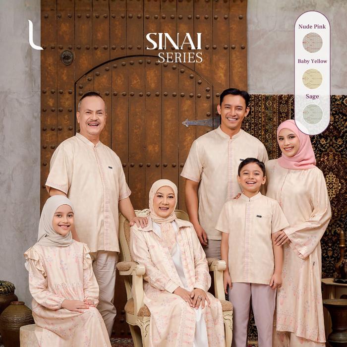 Elzatta - Sinai series Baby Yellow Family set Terbaru Sarimbit 2026