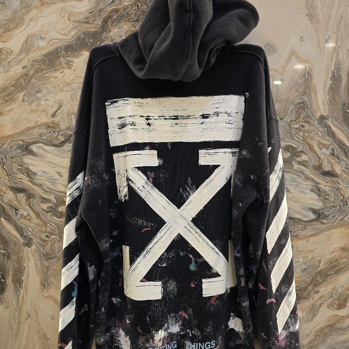 OFF WHITE GRAVITY HOODIE ZIPPER ORIGINAL 1000% BARANG LANGKA SIZE BESAR