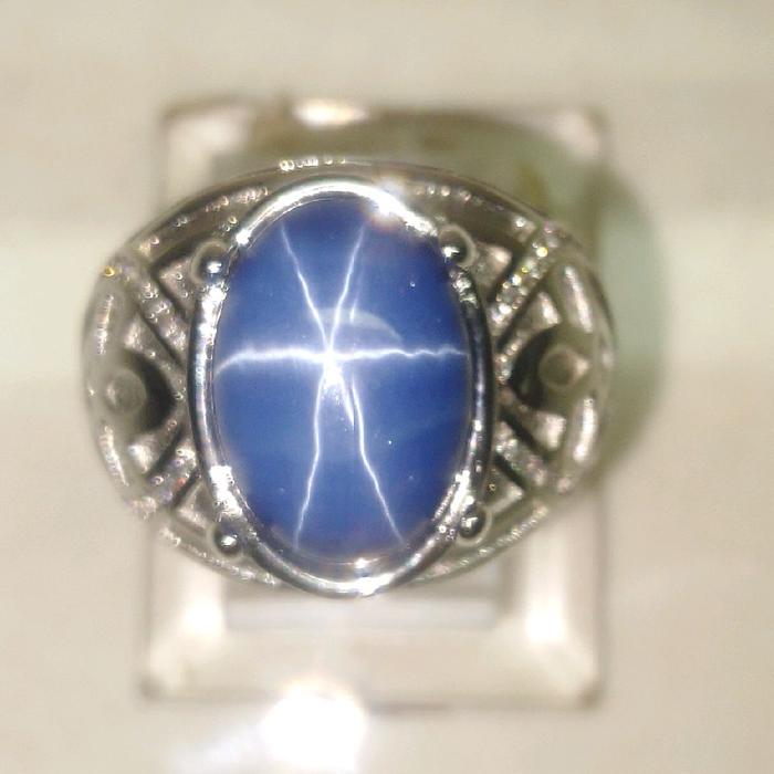 CINCIN BLUE KING SAPPHIRE saphire sapir safir safier saffir STAR LAB CREATED