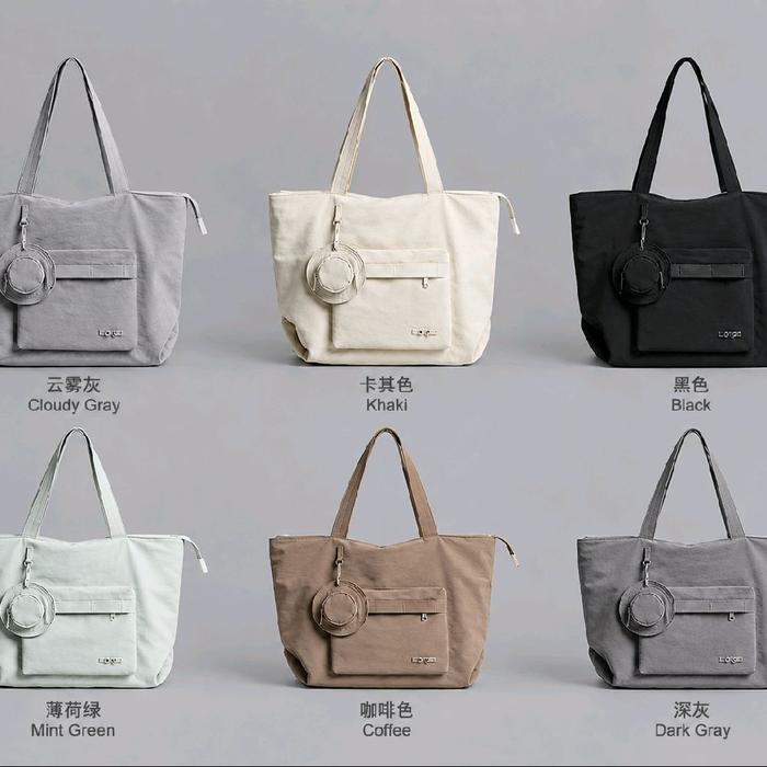 Tas Tote Bag D053 Juxianzi 31x47x10 - Totebag Kuliah Kerja Cewek Jumbo Muat Laptop 14 Inch Bonus Dom
