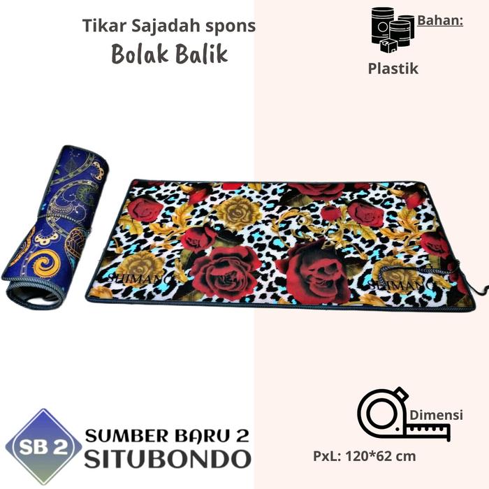 Tikar Sajadah Spon Empuk Bolak Balik