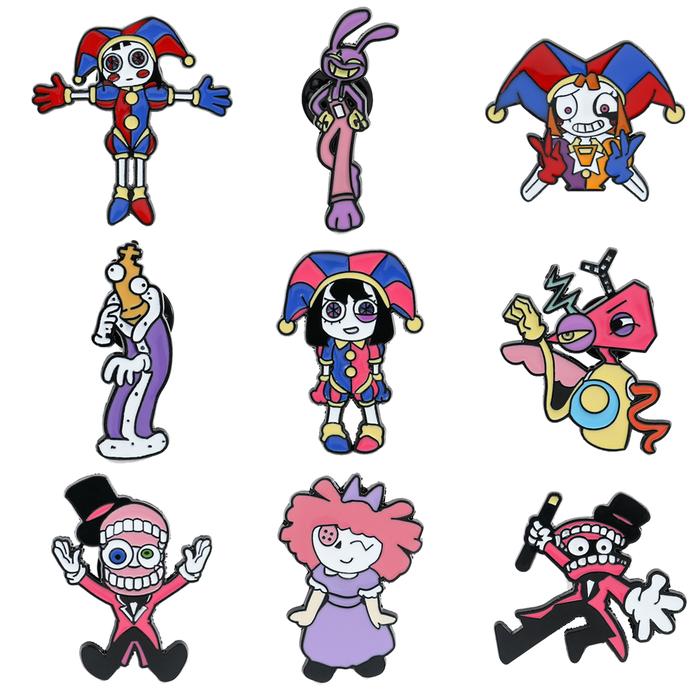 The Amazing Digital Circus Enamel Pin Cartoon Figure Pomni Jax Ragatha Metal Badge Brooch Jacket Jea