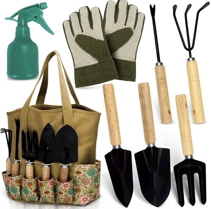 Garden tool setWood handle Mowing Garden Tool set Pruning scissors