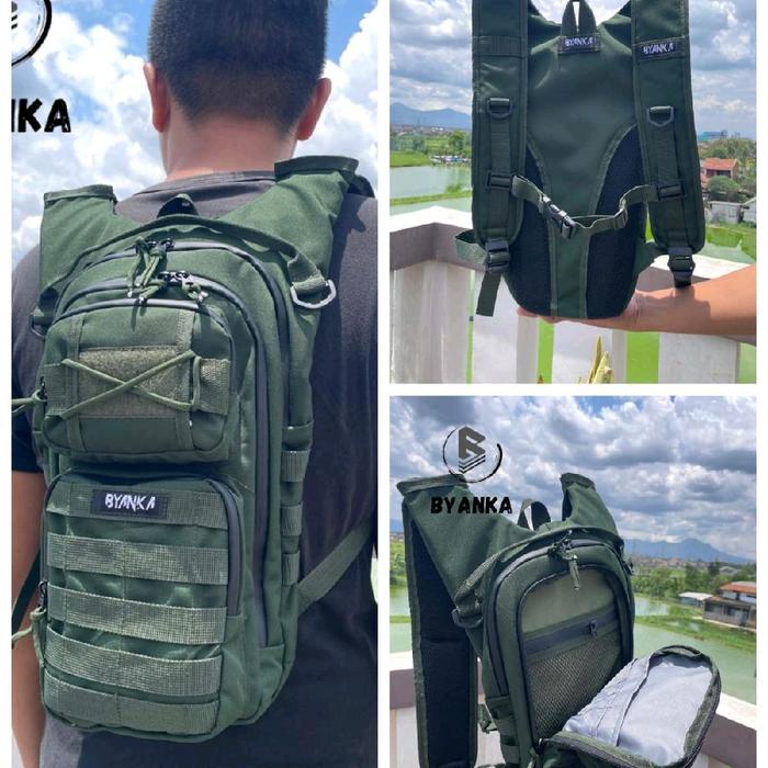 Byanka - Tas Punggung bgpit terlaris Waterproof 4 ruang saku /// Tas Punnggung anti air ada efek dau