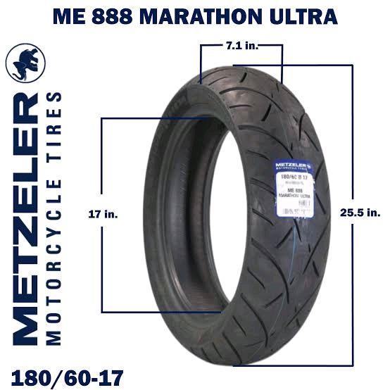 Metzeler ME888 180/60-17 ban harley belakang