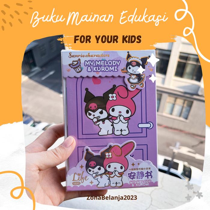 Kuromi Cinnamoroll Quiet Book Diy Mainan Sanrio Mainan Edukasi Busy Book Souvenir DIY Buku Mainan Ed