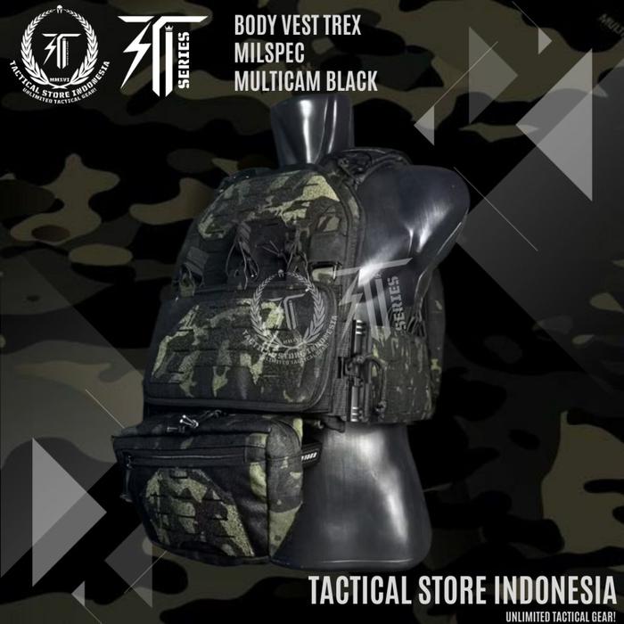 Tactical Store Indonesia ® BODY VEST TREX MULTICAM BLACK ORIGINAL - Rompi Body Vest Loreng Multicam 