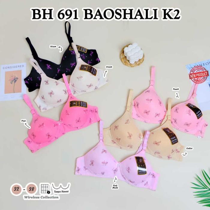 PROMO 2pcs Bra Bh Remaja Cup Kecil Tanpa Kawat Busa Tipis Size 32-38 Hak 2
