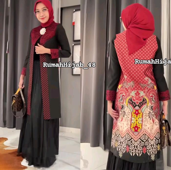 Outer Batik Tenun Motif Talawang - Outer -Outer Batik - Outer Tenun