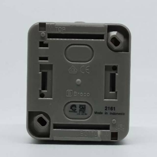 Broco Saklar Single Atlantic Waterproof Outdoor Tempel 2161