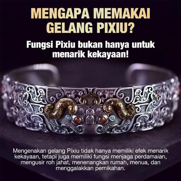 【7.7 Promosi】LOZT Gelang Naga Gelang Pixiu Gelang Feng Shui Gelang Titanium Pria Dengan Gelang Retro