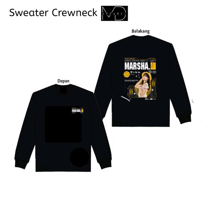 Jaket Sweater Crewneck JKT48 Marsha My Oshi Free PC Jaket Wanita Distro